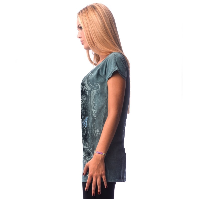 AEA Woman's Top Marylin  Widow's Weed Vintage Furious Blue AEA Woman's Top Marylin  Widow's Weed Vintage Furious Blue