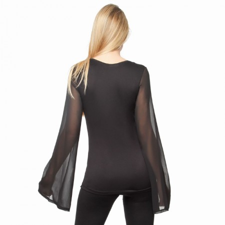 Woman’s Top Carolyn Solid Black