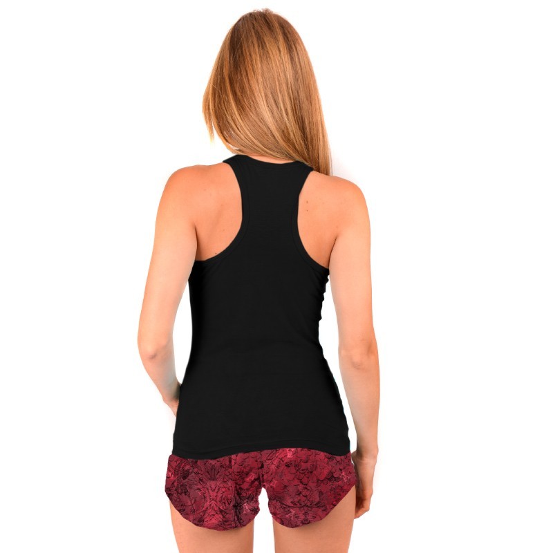 AEA Woman's Pyjamas Atlantis  Penitent Heart Solid Black - Red AEA Woman's Pyjamas Atlantis  Penitent Heart Solid Black - Red