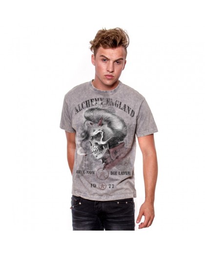 AEA Man's T-shirts   Rebel Rocker Vintage Grey Perla