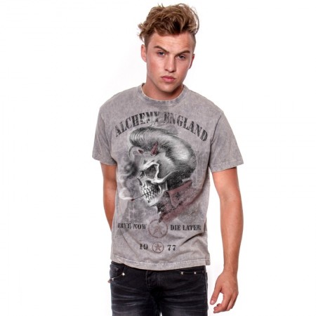 AEA Man's T-shirts   Rebel Rocker Vintage Grey Perla