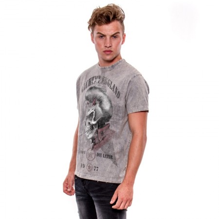 AEA Man's T-shirts   Rebel Rocker Vintage Grey Perla