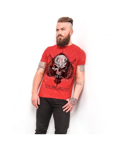 AEA  Man's t-shirt” Verminator” vintage   Furious Red