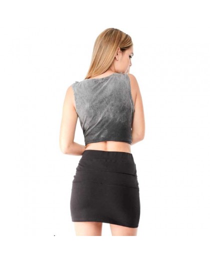 AEA Woman's Skirt Gent "Roses Nest" Solid Black 2