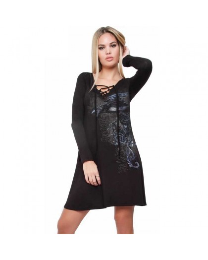 AEA Woman's Dress  Aibar  "The Uninvicted" Guest Solid Black