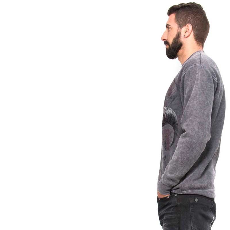 AEA Man Sweat-shirt  “Samhain Skull" Marlite grey AEA Man Sweat-shirt  “Samhain Skull" Marlite grey