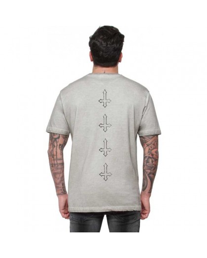 AEA Man t-shirt  “Stone Reaper" Oil Dye Bright Grey 2