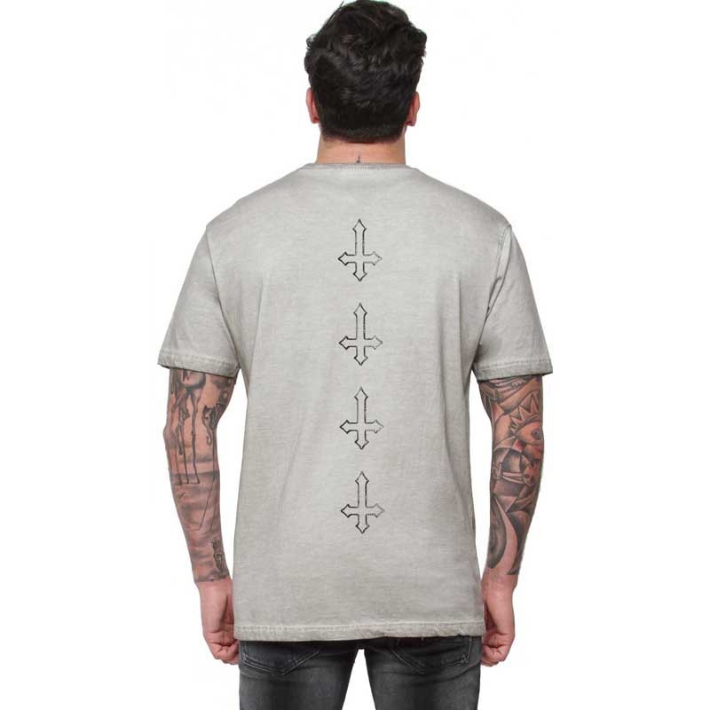 AEA Man t-shirt  “Stone Reaper" Oil Dye Bright Grey AEA Man t-shirt  “Stone Reaper" Oil Dye Bright Grey