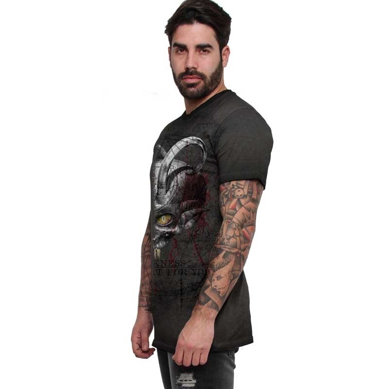 AEA Man t-shirt  “The Hornde One" Oil Dye Anthracite AEA Man t-shirt  “The Hornde One" Oil Dye Anthracite