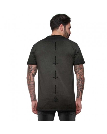 AEA Man t-shirt  “The Hornde One" Oil Dye Anthracite 2