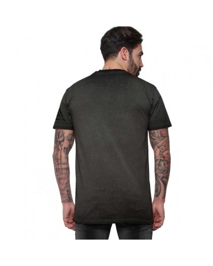 AEA Man t-shirt  “Berserker Skull" Oil Dye Anthracite 2