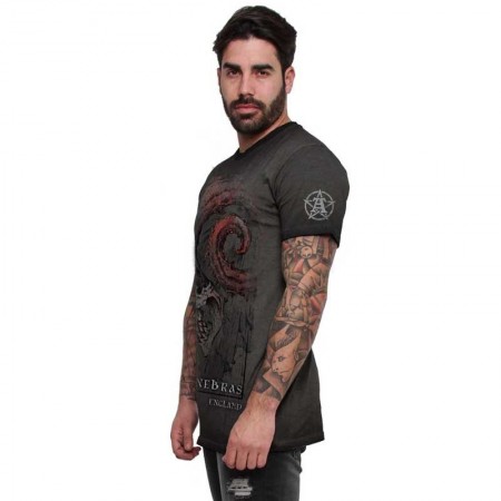AEA Man t-shirt  “Scourge Of Atlantis" Oil Dye Anthracite