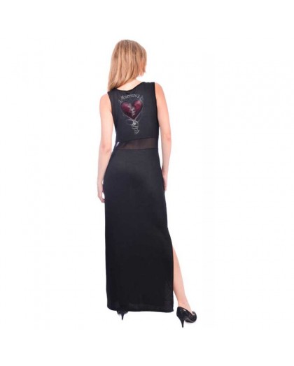 AEA Woman's Dress Ticia "Devil Heart" Solid Black 2