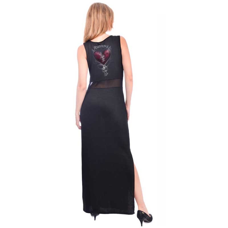AEA Woman's Dress Ticia "Devil Heart" Solid Black AEA Woman's Dress Ticia "Devil Heart" Solid Black