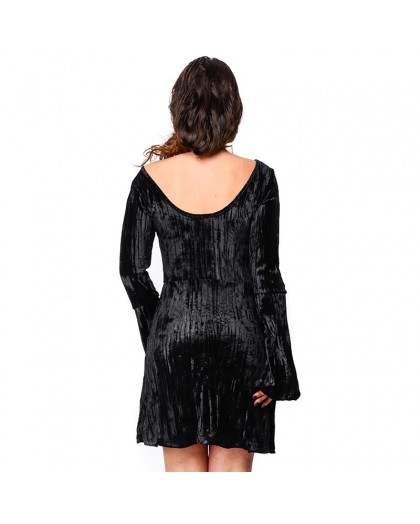 OVG Woman's Dress Noci Velvet Black 2