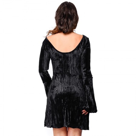 OVG Woman's Dress Noci Velvet Black