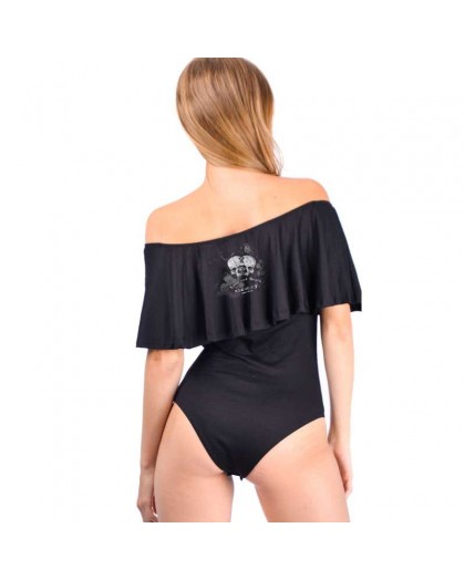 AEA Woman's Body Suit Tania  Vie on Mort Solid Black 2