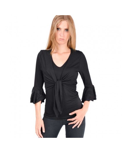 OV Woman's Top Lucca  Solid Black