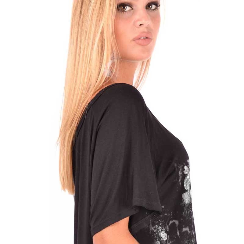 AEA Woman's Asymmetrical Top Nicole  Vie on Mort Solid Black AEA Woman's Asymmetrical Top Nicole  Vie on Mort Solid Black