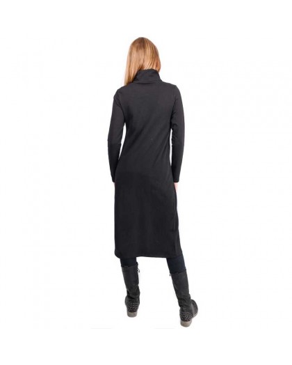AEA Woman's Zip Cardigan Luna Solid Black 2