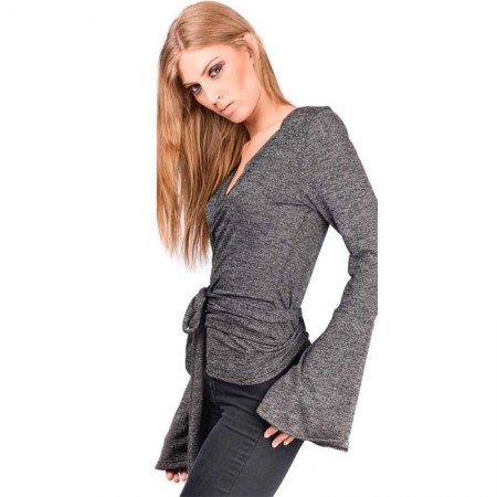 OV Woman's Cardigan Ballerina Grey Melange