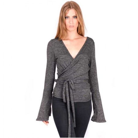 OV Woman's Cardigan Ballerina Grey Melange