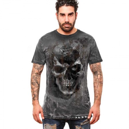 AEA Man t-shirt  “Pole Axed” Spray Wash Black