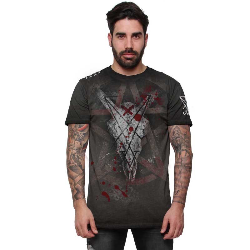AEA Man t-shirt  “Marked for Death” Oil Dye Anthracite