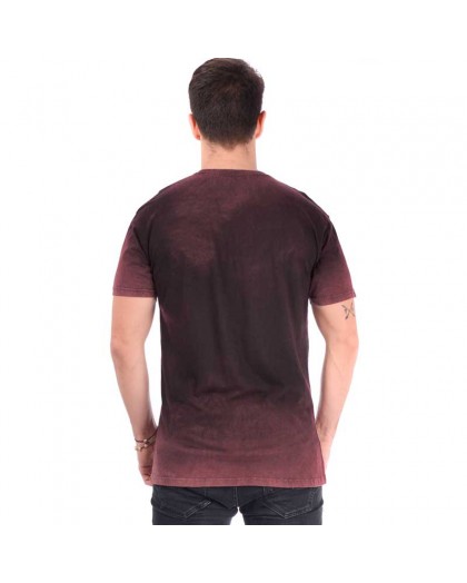 AEA Man t-shirt “Pentafixion" Retro Stone Wine 2