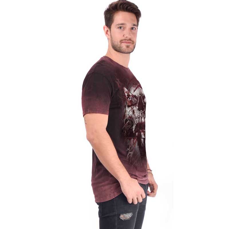 AEA Man t-shirt “Pentafixion" Retro Stone Wine