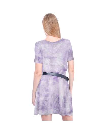 AEA Woman's T-shirt Dress Bruna  Crouching  Dragon Bleach Purple 2