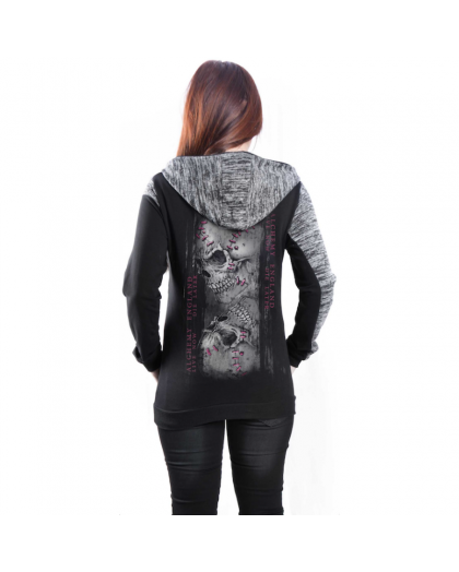AEA Woman's Sweat-shirt Noda  Life is over Solid Black -Grey 2