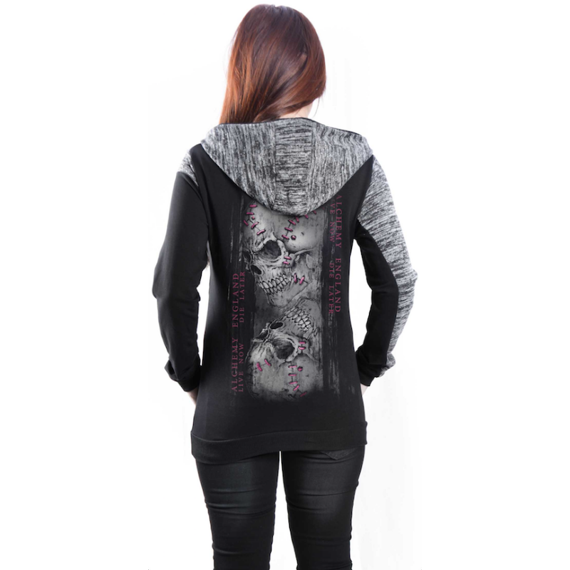 AEA Woman's Sweat-shirt Noda  Life is over Solid Black -Grey