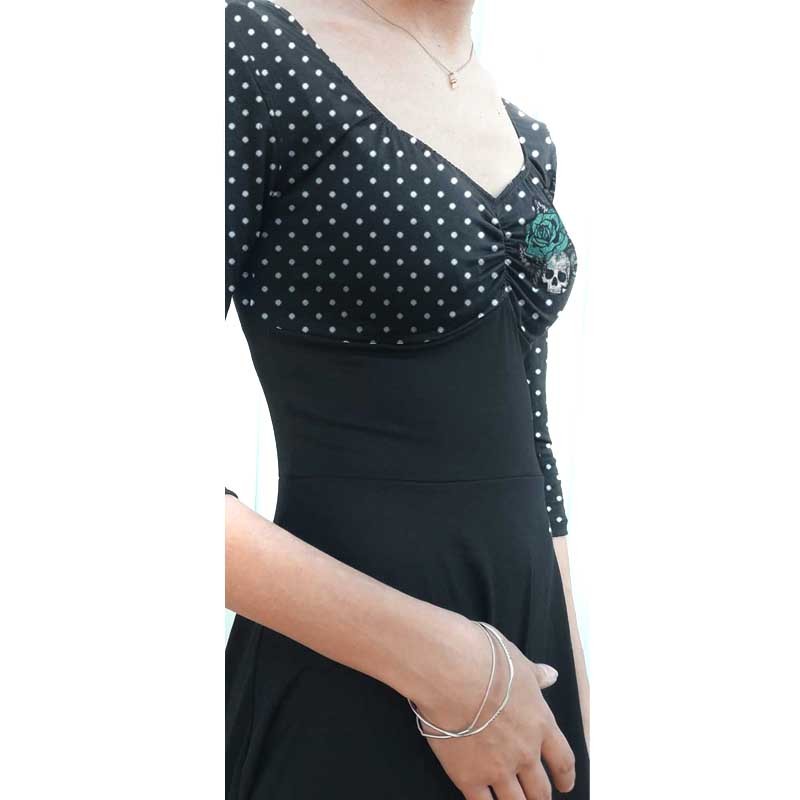 Girl Dress, Alchemy England, Decadence Fruit Solid Black