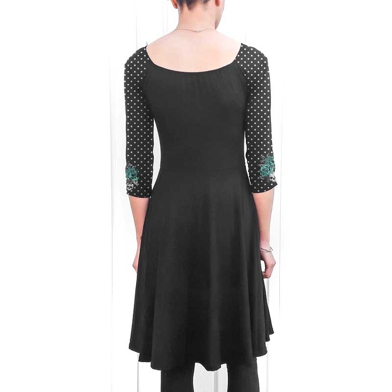 Girl Dress, Alchemy England, Decadence Fruit Solid Black