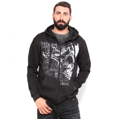 OVG OV Man's ZIP Hoodie Ottawa Grey melange- Black