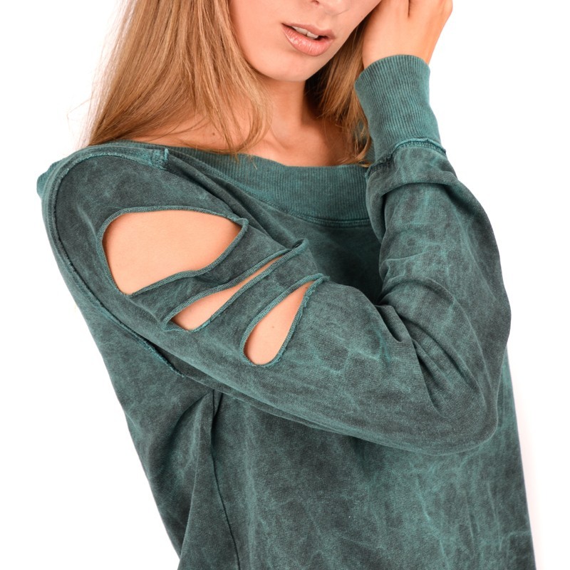 AEA Woman's Sweat-shirt Custom  Moon Child furious Blue AEA Woman's Sweat-shirt Custom  Moon Child furious Blue