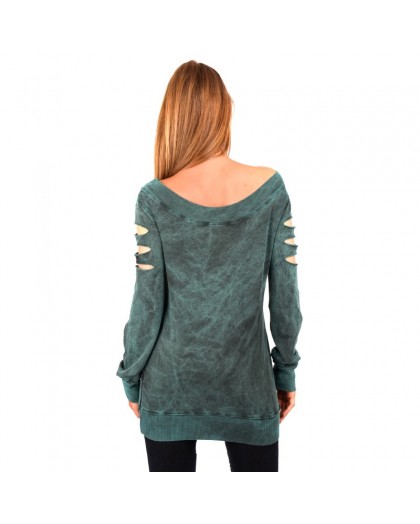 AEA Woman's Sweat-shirt Custom  Moon Child furious Blue 2