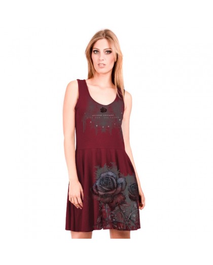 AEA Woman's reversible dress Viana  Bleeding Rose Solid Red 2