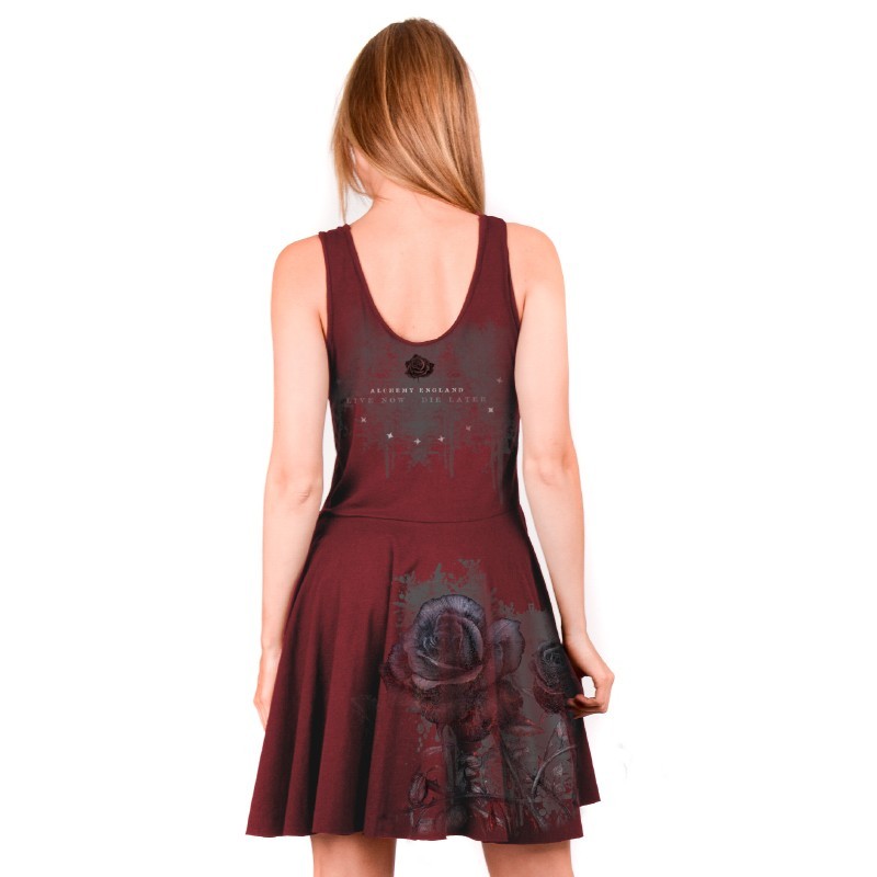 AEA Woman's reversible dress Viana  Bleeding Rose Solid Red AEA Woman's reversible dress Viana  Bleeding Rose Solid Red