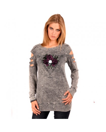 AEA Woman's Sweat-shirt Custom  Anima Roses  Super Marlite