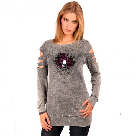 AEA Woman's Sweat-shirt Custom  Anima Roses  Super Marlite