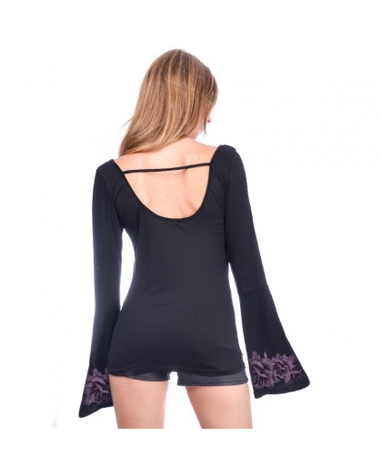 AEA Woman's Top Nocera  Miserere Mei Deus Solid Black 2
