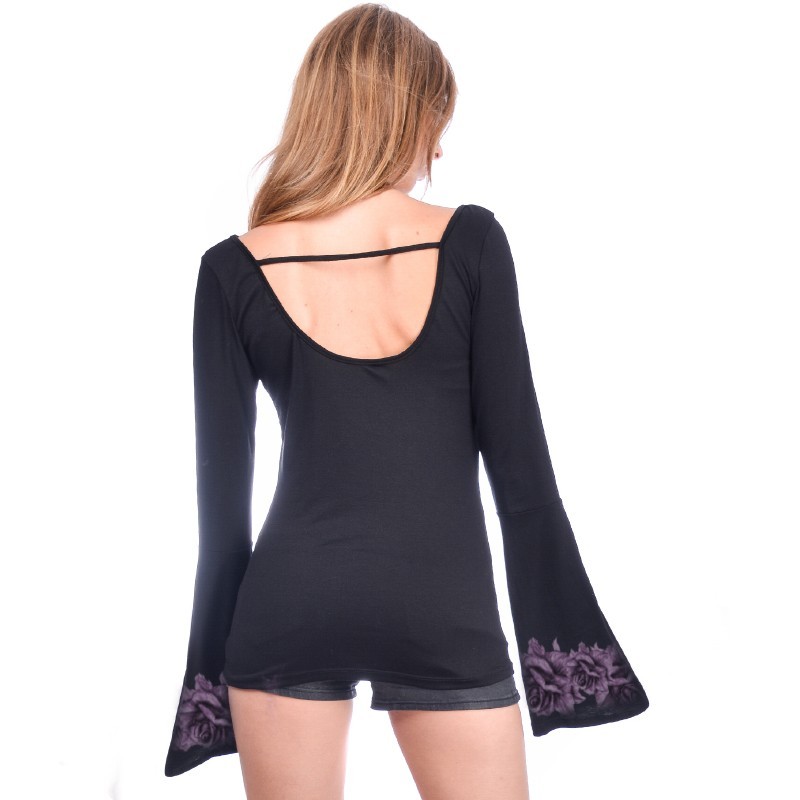 AEA Woman's Top Nocera  Miserere Mei Deus Solid Black AEA Woman's Top Nocera  Miserere Mei Deus Solid Black